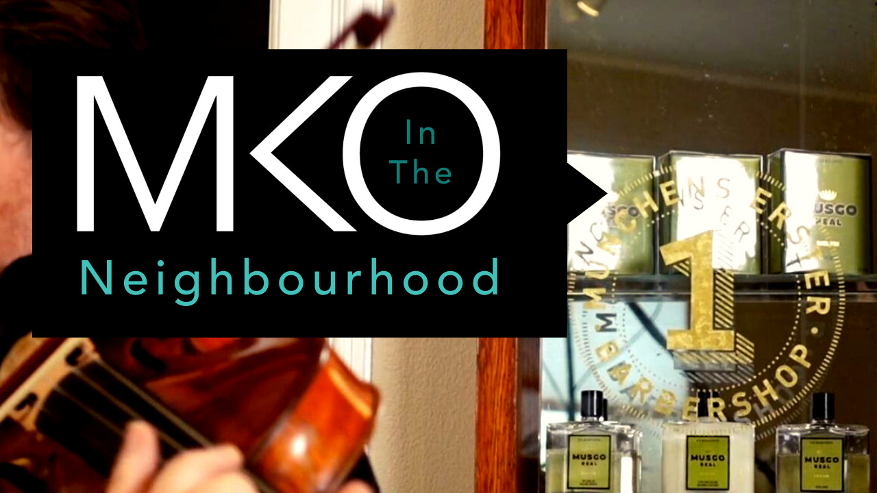 Musikerinnen und Musiker des Münchener Kammerorchesters waren mit Kammermusik im Friseursalon und Barbershop von David Fechner, im Rahmen der Videoserie 'In The Neighbourhood'.